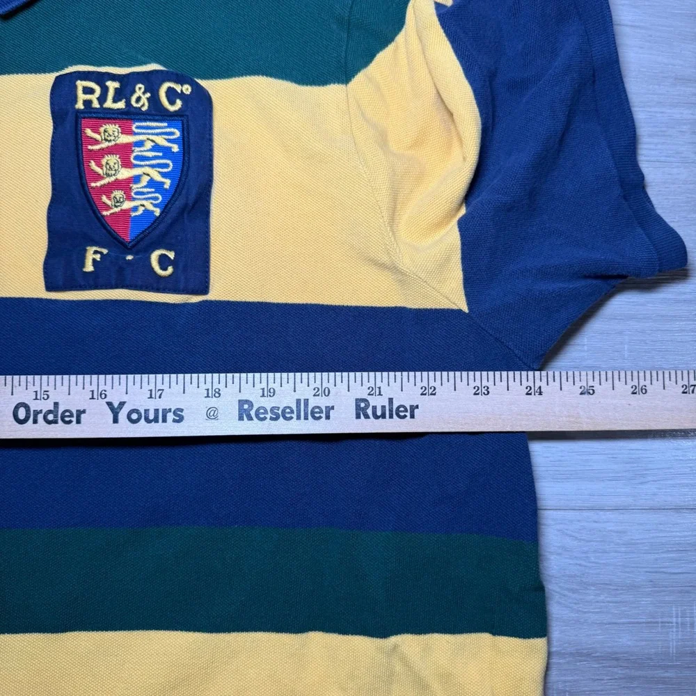 Polo Ralph Lauren Striped Lions Crest Shirt Athletic Division Multicolor SZ  2XL